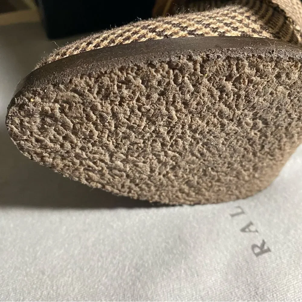 Ralph Lauren Fall 2021 Brown Glen Plaid Wool Flannel Jaylen Bootie